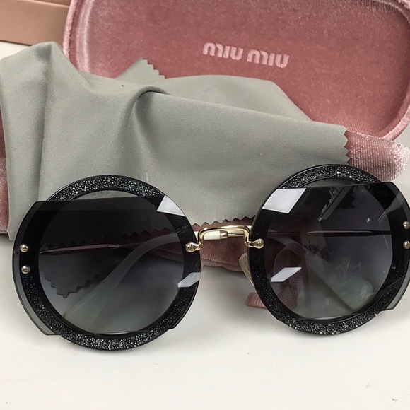 Miu Miu Round Embellished Sunglasses Never Used main image 6